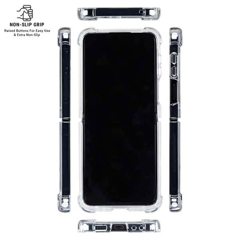 NBA New Orleans Pelicans Distressed Galaxy Z Flip6 Clear Case